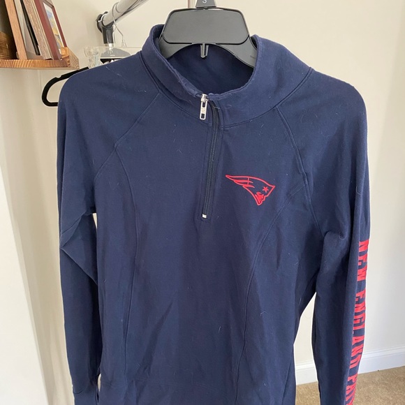 Pink Victoria Secret Patriot half zip sweatshirt - Picture 1 of 3